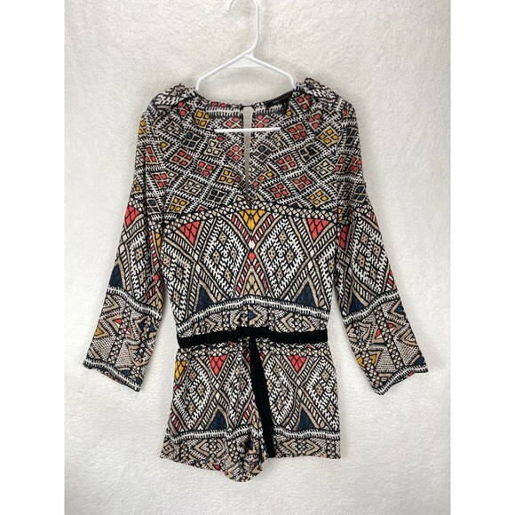 BCBGMAXAZRIA Soren Romper Women’s Size XXS Multicolor Geometric Summer 3” - Picture 1 of 9